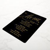 Invitation En Aluminium Menu si chic réel (Rotation)