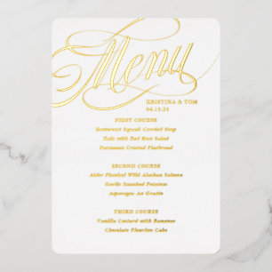 Invitation En Aluminium Menu si chic réel