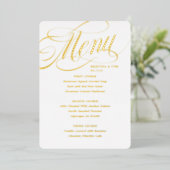 Invitation En Aluminium Menu si chic réel (Debout devant)