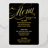 Invitation En Aluminium Menu si élégant réel (Recto)