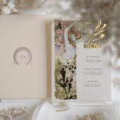 Invitation En Aluminium Menu Vintage Sirène Art Nouveau