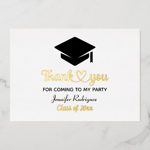 Invitation En Aluminium Merci De Cap De Diplôme Pour Être Venu À Mon Parti