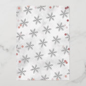 Invitation En Aluminium Merci de Noël de la fille rose Baby shower d'hiver (Verso)