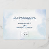 Invitation En Aluminium Merci du logo Silver Business (Verso)