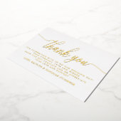 Invitation En Aluminium Merci Mariage de script simple réel (Rotation)