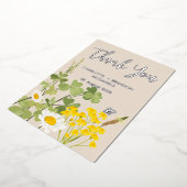 Invitation En Aluminium Merci Mariage fleur sauvage (Rotation)