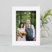 Invitation En Aluminium Merci Mariage Golden Heart Whimsical Script (Debout devant)