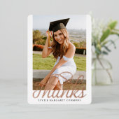 Invitation En Aluminium Merci photo de diplôme (Debout devant)