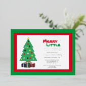 Invitation En Aluminium Merry Little Birthday (Debout devant)