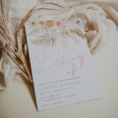 Invitation En Aluminium Merveilleux Blush Gold & Ivory Mariage Rose Or
