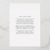 Invitation En Aluminium Meryl Elegant Mariage moderne (Verso)