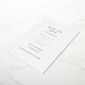 Invitation En Aluminium Meryl Elegant Mariage moderne Enregistrer la date (Rotation)