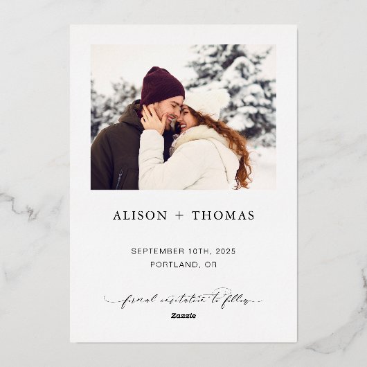 Invitation En Aluminium Mes humains se marient Mariage photo de chien (Verso)