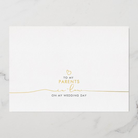 Invitation En Aluminium Message Mariage à mes parents (Recto)