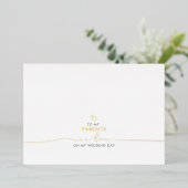 Invitation En Aluminium Message Mariage à mes parents (Debout devant)