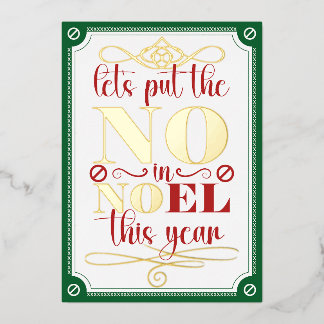 Invitation En Aluminium Mettez le NO dans Noel