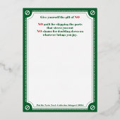 Invitation En Aluminium Mettez le NO dans Noel (Verso)