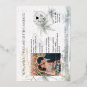 Invitation En Aluminium Mexico Beach Destination Wedding Passport (Verso)