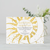 Invitation En Aluminium Midnight Stars Moon Sun Celestin Mariage Argent (Debout devant)