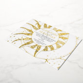 Invitation En Aluminium Midnight Stars Moon Sun Celestin Mariage Argent (Rotation)
