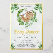 Invitation En Aluminium Mignable Adorable Baby shower or (Recto)