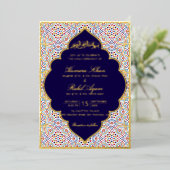 Invitation En Aluminium Mihrab artistique mariage islamique persan (Debout devant)