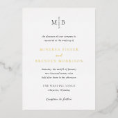 Invitation En Aluminium Minerva Moderne Mariage élégant (Recto)