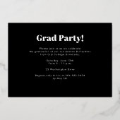 Invitation En Aluminium Mini classique Black Gold Photo Party (Verso)