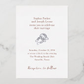 Invitation En Aluminium Mini-fer à cheval | Mariage Brown rustique Silver (Recto)