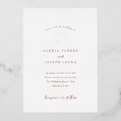 Invitation En Aluminium Mini-fer à cheval | Mariage rustique Silver (Recto)