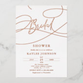 Invitation En Aluminium Mini-moderne design Script "nuptiale" douche (Recto)
