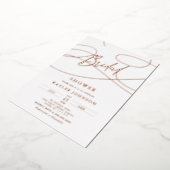 Invitation En Aluminium Mini-moderne design Script "nuptiale" douche (Rotation)