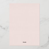 Invitation En Aluminium Minimal Pink & Gold Milestone Birthday (Verso)