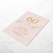 Invitation En Aluminium Minimal Pink & Gold Milestone Birthday (Rotation)