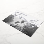 Invitation En Aluminium Minimalist Black & White Funny Finally Quote Photo (Rotation)