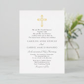 Invitation En Aluminium Minimalist Catholic Mass Wedding (Debout devant)