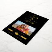 Invitation En Aluminium Minimalist Fancy Photo Real Gold Effect Typography (Rotation)