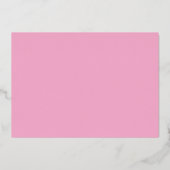 Invitation En Aluminium Minimalist Modern Elegant Pink Bow 3rd Birthday (Verso)