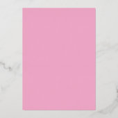 Invitation En Aluminium Minimalist Modern Elegant Pink Bow 6th Birthday (Verso)