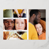 Invitation En Aluminium Minimalist Romantic 4 Wedding Engagement Photos (Recto)