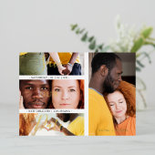 Invitation En Aluminium Minimalist Romantic 4 Wedding Engagement Photos (Debout devant)