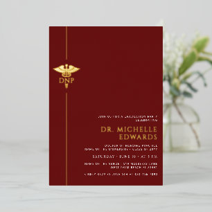 Invitation En Aluminium Minimaliste DNP Docteur en pratique infirmière Dip