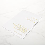 Invitation En Aluminium Minimaliste moderne | Gold Mariage Real (Rotation)