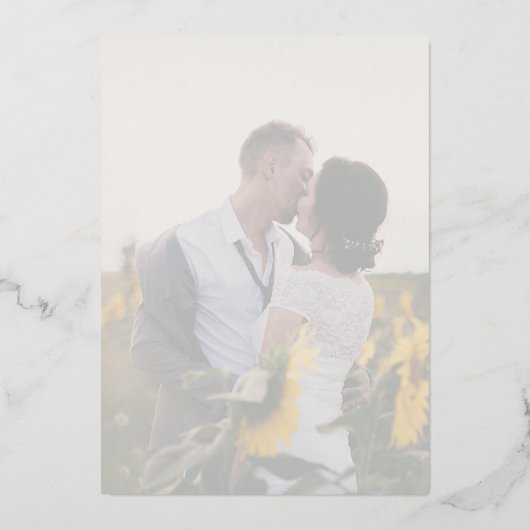 Invitation En Aluminium Mint Sparkle Photo Overlay Mariage Merci (Verso)