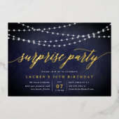 Invitation En Aluminium Minuit Garland Surprise Party (Recto)