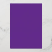Invitation En Aluminium Minuscule violet moderne Cinquante Script Annivers (Verso)