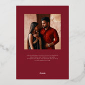 Invitation En Aluminium Mod Mehandi Mariage Enregistrer la date (Verso)