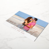 Invitation En Aluminium MOD Photo & Calligraphie 4 W Enregistrer la date (Rotation)