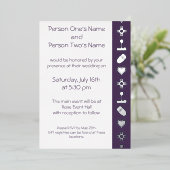 Invitation En Aluminium Mode multijoueur dans l'invitation à l'huile viole (Debout devant)