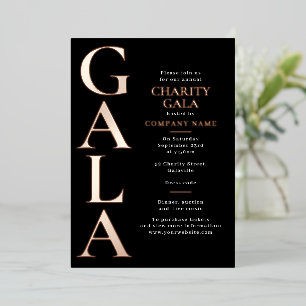 Invitation En Aluminium Modèle de gala de charité Événement de collecte de